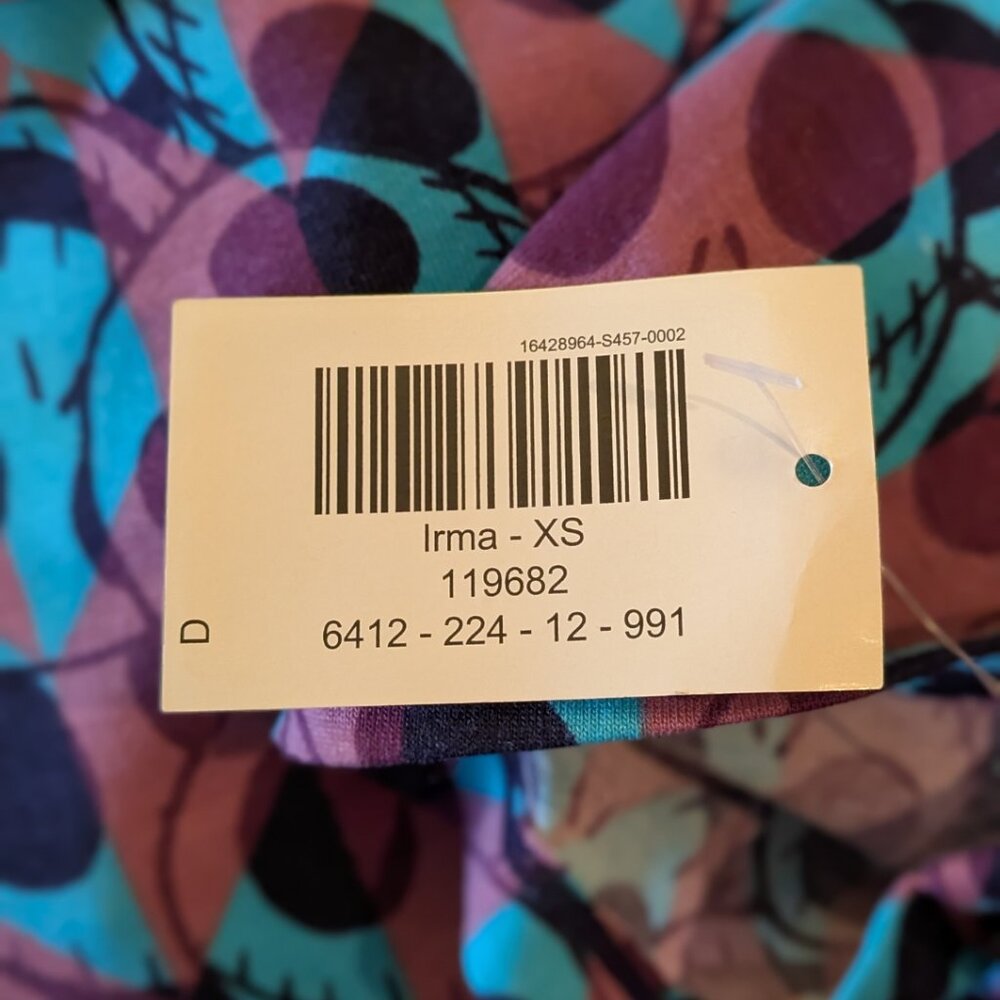 LuLaRoe Disney Jack Skeleton Irma Tunic, Size XS, New With Tags! - Picture 6 of 7